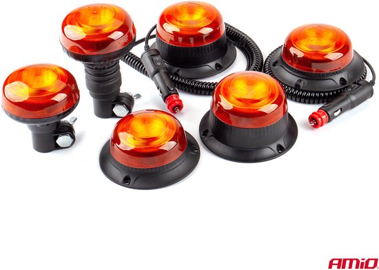 AMiO Stroboscoop Zwaailicht Waarschuwingslamp W213BL 12/24V IP56 Oranje R65 R10