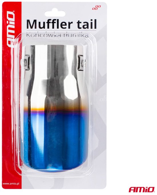 AMiO Uitlaat Einddemper Sierstuk RVS MT 007BLC Koppelstuk 78mm Rainbow Multicolor