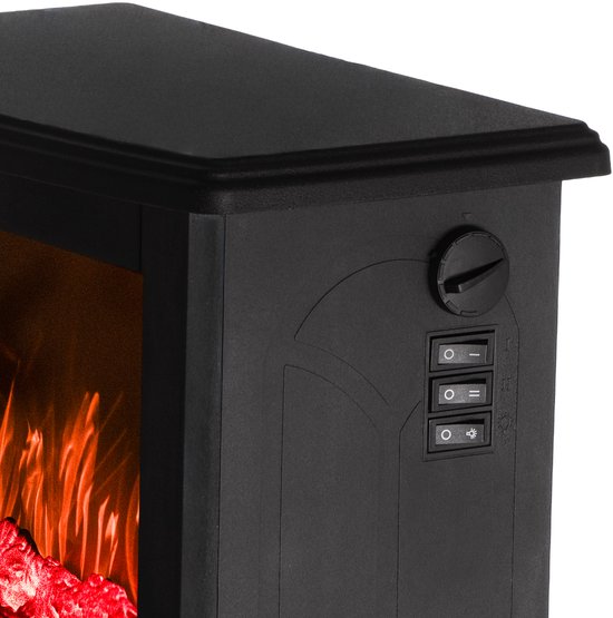 Adler AD 7754 - Elektrische Haard - 2 Verwarmingsniveaus: 1000W - 1800W - 3D Vlameffect - Thermostaat