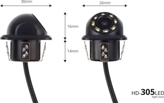 Parkeersensoren/Parkeerhulp (4 sensoren) met LCD scherm + Camera met nightvision - universeel