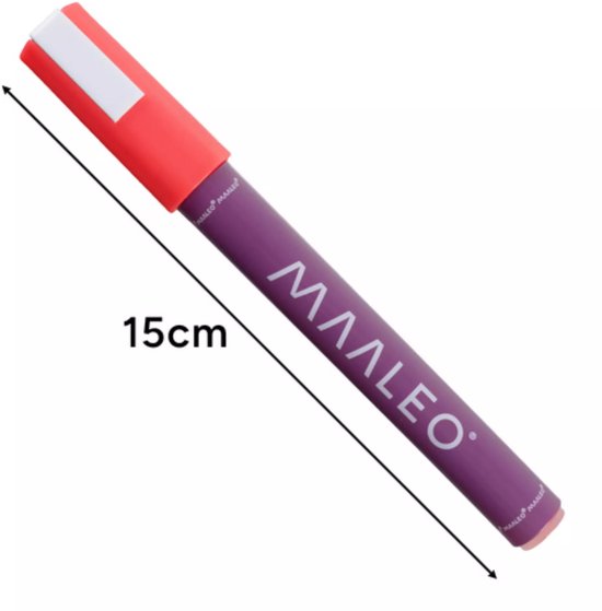 Maaleo Acrylstiften set van 12 – decoratieve waterdichte verfmarkers voor glas, hout, textiel en creatieve DIY-projecten