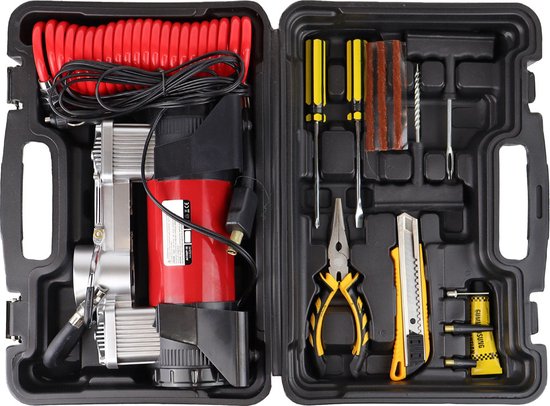 Auto luchtcompressor 2-cilinder - 12V