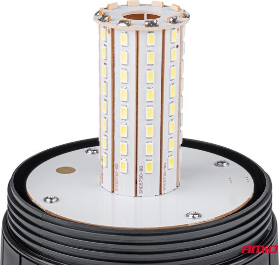 AMiO LED Zwaailicht Noodverlichting met Magneet 80LED 12/24V Oranje