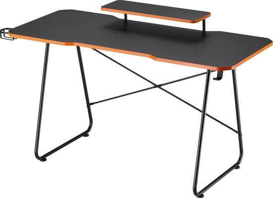 NanoRS - Bureau - Gaming bureau met monitor legbord - max. 50kg, hoogte 850mm, zwart, RS170