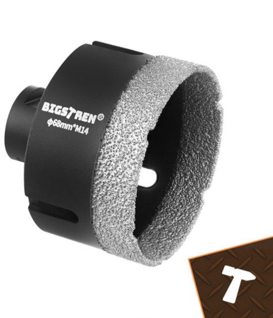 Bigstren Diamant gatenzaagset M14 6-68 mm met 11 maten, adapter en aluminium koffer