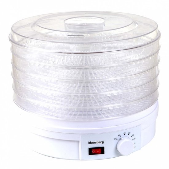 Klausberg KB-7567 - Elektrische Voedseldroger - 5 Uitneembare Trays - Thermostaat 35-70°C