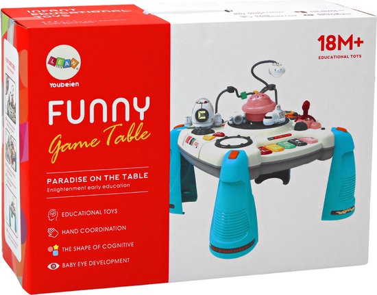 Speeltafel voor kinderen - Rood - Materiaal: Kinderpaneel