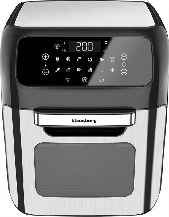 Klausberg 7557 - Air oven XXL - 12L Family size - Hetelucht oven