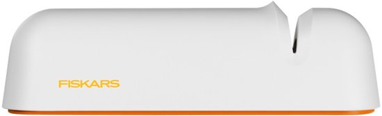 Fiskars Messenslijper - Roll-Sharp - Slijper met Anti-slip pads - Vaatwasserbestendig - Wit - Compact