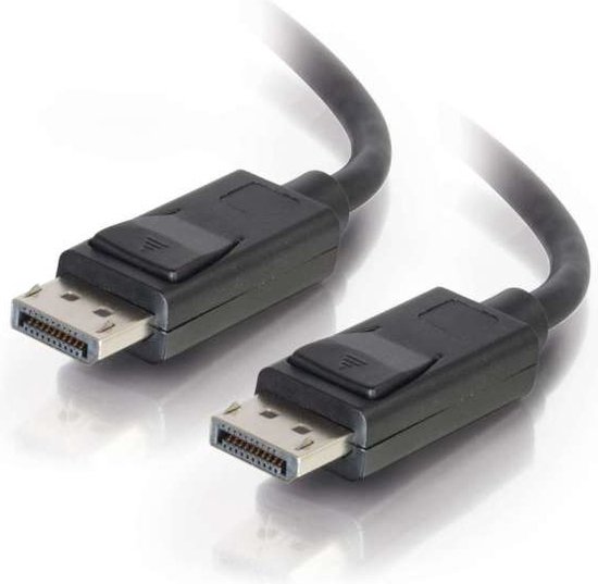 C2G 7m DisplayPort Cable with Latches 4K - 8K UHD M/M - Black Zwart