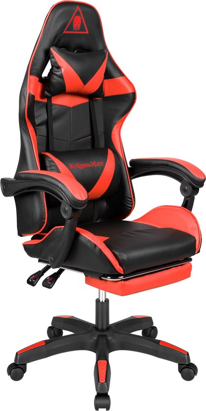 Krüger&Matz GX-150 game stoel - gaming chair - gamingstoel - zwart / rood