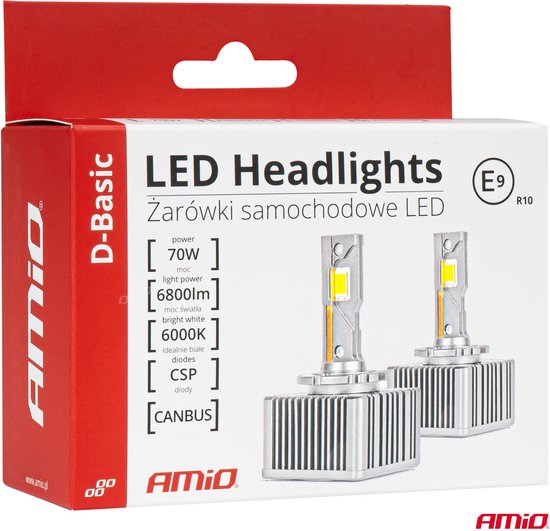 AMiO LED Koplampen D-Basic-serie D4S/D4R Dimlichten Wit