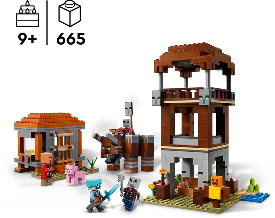 LEGO Minecraft De Plunderaar Buitenpost en Verwoester Bouwpakket - 21278