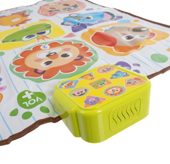 Kruzzel Interactieve dansmat 82 x 65 cm met muziek en dieren – educatieve speelmat voor peuters en kleuters