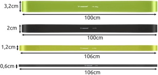 Trizand weerstandsbanden set - 4 stuks met deuranker voor volledige workout