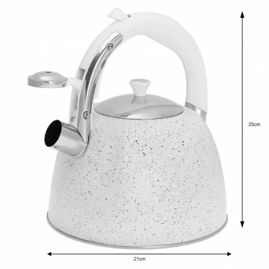 Klausberg KB-7261 fluitketel - 3L - rvs - alle warmtebronnen