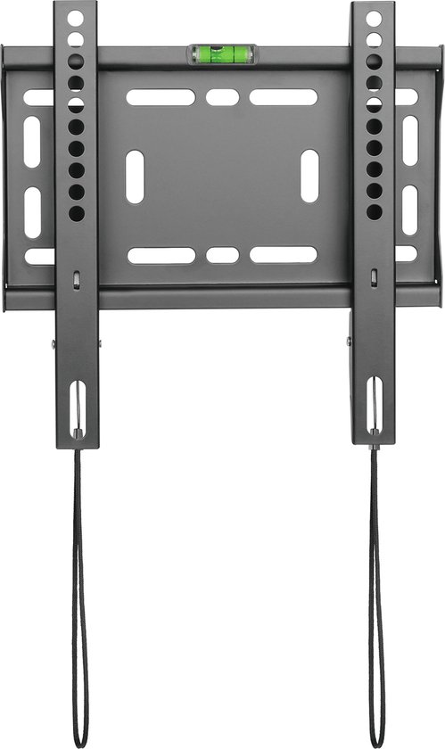 Cabletech Universele Televisie Muurbeugel voor LED LCD TV van 23 tot 42 Inch - Afstand tot de muur 25mm - Max Belastbaar Gewicht 50 kg - Platte Montage - Inclusief Waterpas