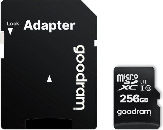Goodram - Geheugenkaart - microSD 256 GB - Class 10 UHS-I - Inclusief Adapter SD
