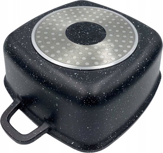 Kinghoff 1605 - Braadpan - vierkant - 28 cm - 6.5 liter