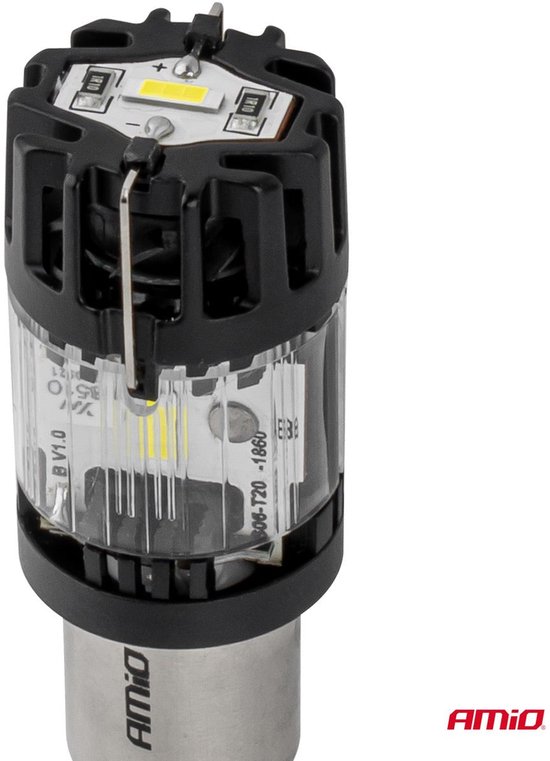 AMiO LED Lamp LumiTec BAY15D P21/5W 12V FULL CANBUS – Helder Wit LED Vervanger (1 stuk)