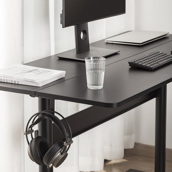 Ergo Office - Bureau - In hoogte verstelbaar ergonomisch bureau 140x68cm - staand en zittend werken, max hoogte 115cm, ER-453
