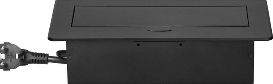 Orno Pop-up Bureau stekkerdoos - Stekkerblok met 2 stopcontacten - USB A & C - Inbouw Verdeelstekker met 1.5 meter kabel - Antraciet