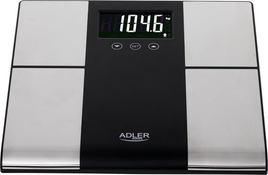 Adler AD 8165 - Elektronische weegschaal - Rechthoek - Zwart/Grijs