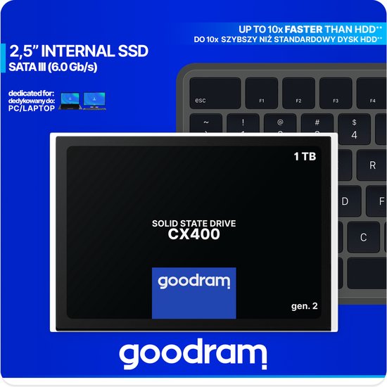 Hard Drive GoodRam CX400 gen.2 SSD 1 TB SATA III