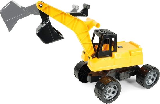 Lena Graafmachine Giga Trucks Junior 70 Cm Zwart/geel