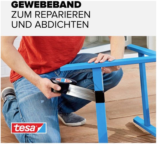 Tesa Extra Power Universal - Duct Tape - 10 m x 50 mm - Zwart