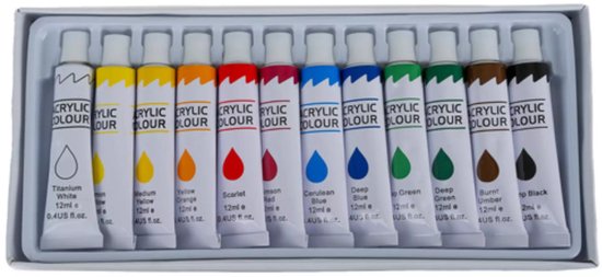 Maaleo schilderset 26-delig – complete acrylverf set met penselen, doeken en palet voor creatieve beginners en kunstenaars