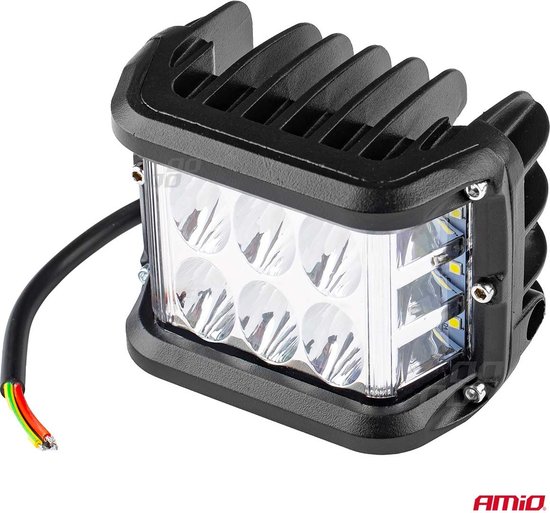 AMiO Krachtige Werklamp AWL08 12 LED (2 lampen) 9-36V Verstraler Spot Robuust Offroad