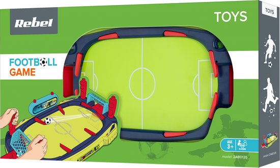 Rebel Toys - Tafelvoetbalspel - Goal Soccer - Handmatige Scoretelling - Geschikt voor Alle Leeftijden
