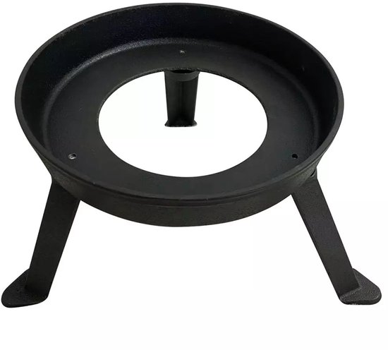Kinghoff KH1733 Gietijzeren Campingpan Set - 3-in-1 - 8 Liter - Geschikt voor Vuur, Kookplaat & Oven - Incl. Grilldeksel & Onderstel - Camping - Kamperen