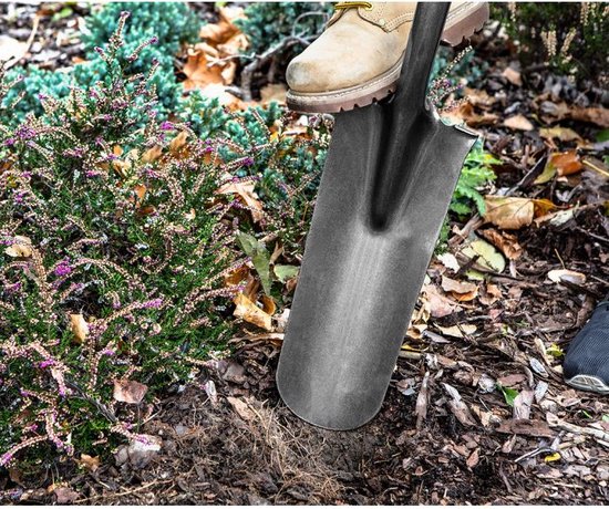 VERTO Draineerspade, Sleuven spade, Houten Steel, D-Greep