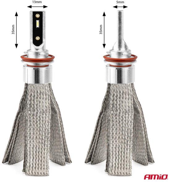 AMiO LED Mistlichten FLEX+ Serie H8 H9 H11 H16 canbus 6000K 12-24V Wit