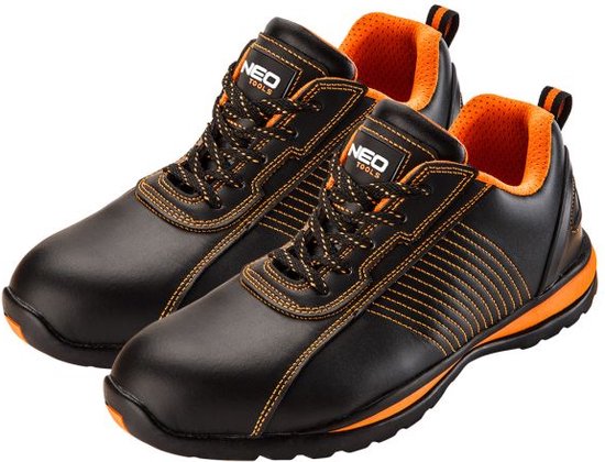 VEILIGHEIDSSCHOENEN SB, LEER, STALEN NEUS, MAAT 43