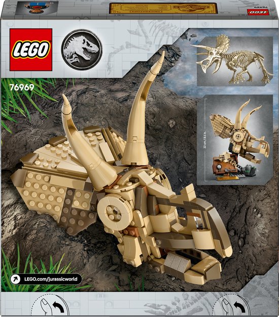 LEGO Jurassic World Dinosaurusfossielen: Triceratops schedel - 76969