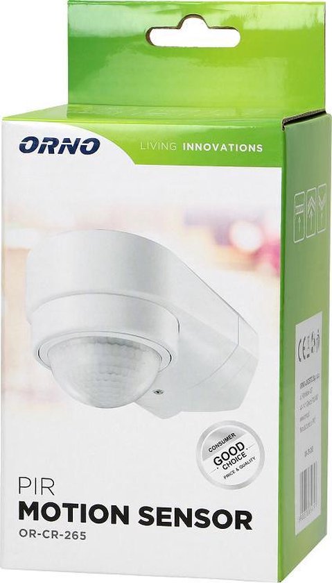 Bewegingsmelder/Schemerschakelaar - Dual Sensor - Bewegingsdetector 240 ° Detectie - Wand en hoekbevestiging - 10 Meter bereik - IP65 - Wit