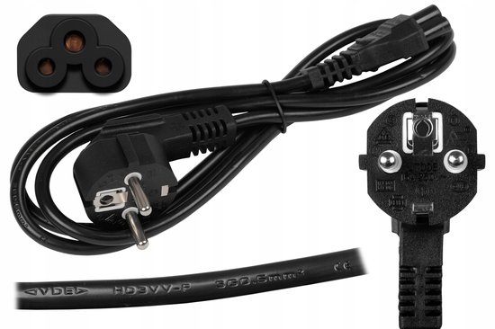 BLOW Stroomkabel Klaverblad Laptop PC Printer 1.5M