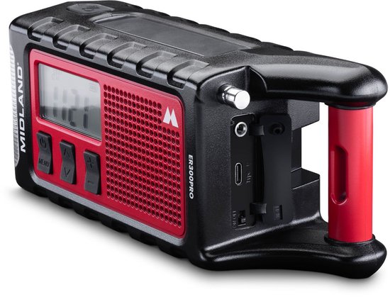 Midland ER300 PRO Bluetooth Emergency Radio C1663 Dynamo Zaklamp BT-speaker Zonnecel