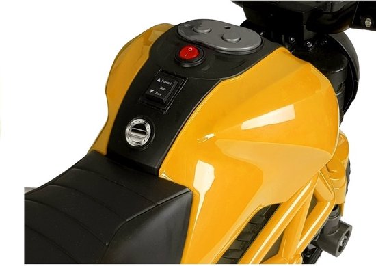 Elektrische naked bike - kindermotor - motor voor kinderen - tot 25kg max 1-3 km/h geel - kids accu motor