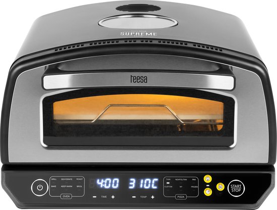 Teesa SUPREME ELITE - Pizzaoven - LED Display - 2200W - 450°C - Keramische Steen
