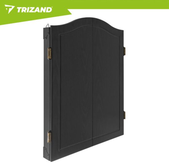 Trizand Elektronisch dartbord met afsluitbare kast, speelveld 35 cm, 4 LED displays, 27 spellen, 243 varianten, 1 tot 16 spelers, netvoeding