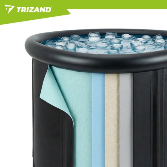 Trizand Opvouwbaar ijsbad 320 liter met 5-laagse isolatie, hoes, pomp en antislip mat
