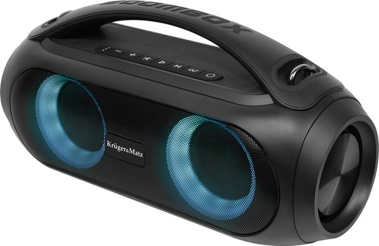 Krüger&Matz JOY 2 - Draadloze Bluetooth Speaker - RGB Verlichting - IPX5 - USB & AUX