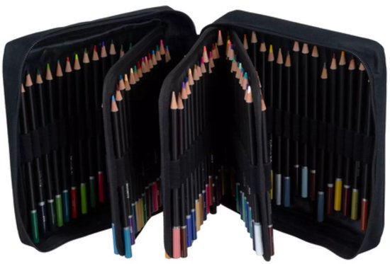 Maaleo teken- en kleurset 120 kleuren – complete creatieve potlodenset met luxe etui, schetsboek en oefenboek