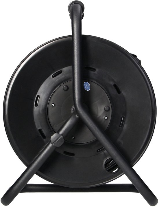 ORNO Stekkerdoos Kabelhaspel met 4 vaste stopcontacten - Verlengsnoer Schuko (type F) - 50m Verlengkabel voor buitengebruik en camping - PVC H05VV-F 3x1.5mm2 - MAX 3200W / 13.9A voor Nederland