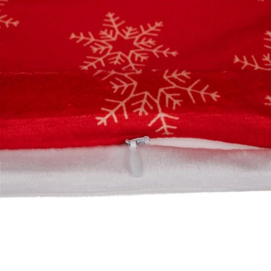 Ruhhy Kerst Kussenhoezen Set – 4 Stuks, Fluwelen Afwerking, 45x45 cm – Perfect voor Feestelijke Decoratie