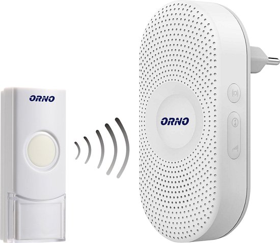 LONGA AC Draadloze deurbel met 1 ontvanger - Plug-in stopcontact - Instelbaar Volume/36 Melodieën - IP44
